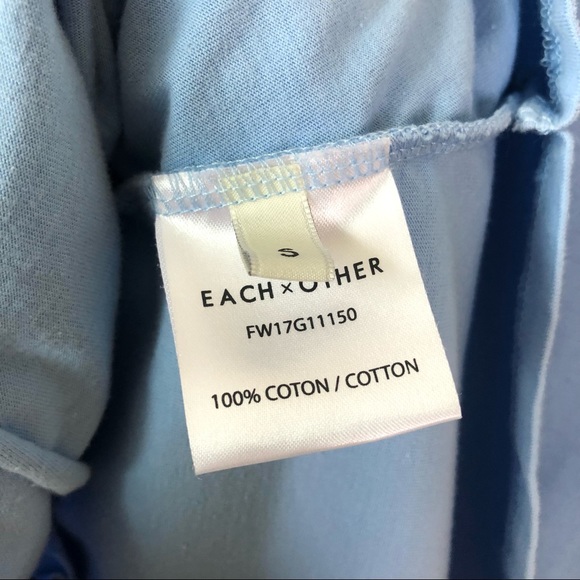 EACH X OTHER Baby Blue Asymmetrical Ruffle Tee - Picture 6 of 8